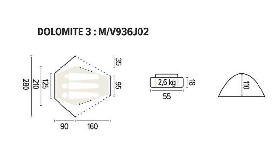TENTE DE RANDONNEE LEGERE DOLOMITE 3