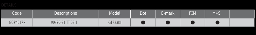 GOLDENTYRE GT723KH 90/90-21